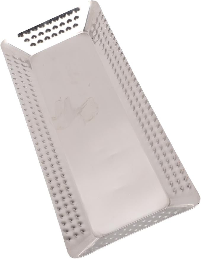 Stainless Steel Rectangular Serving Tray, Multipurpose Silver Decorative Platters, 9.8 x 4.3 x 0.6 Inch for Vanity Platter Kitchen Bathroom Counter Storage Counter Organizer