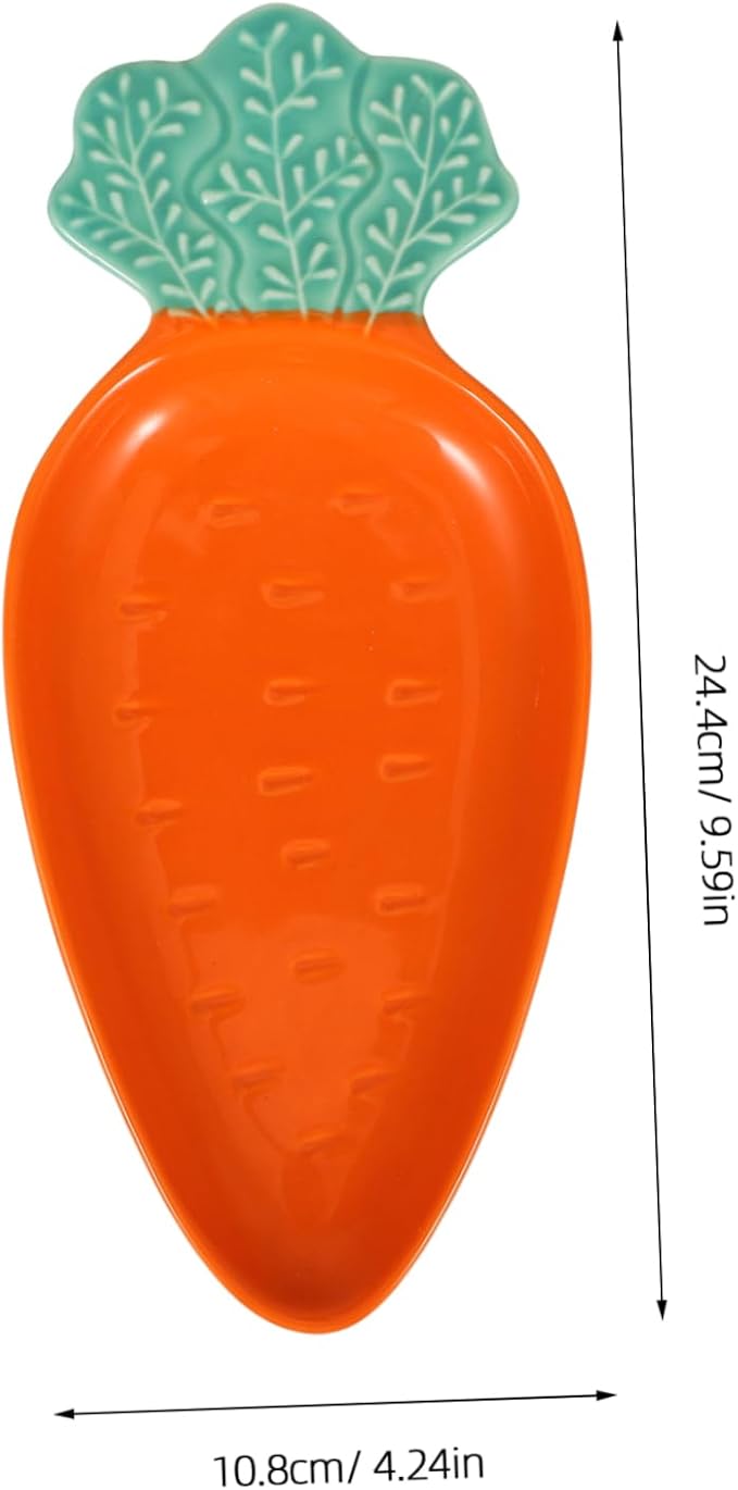 Carrot Shaped Dipping Plate Ceramic Soy Sauce Dish for Appetizers and Sushi Orange 7-inch Household Sauce Tray Convenient and Washable Restaurant Accessory