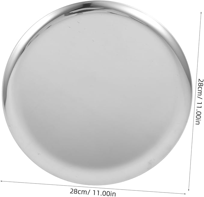 Cabilock Stainless Steel Barbecue Plate Large Serving Platter Fruit Platter Tray for Parties Serving Tray