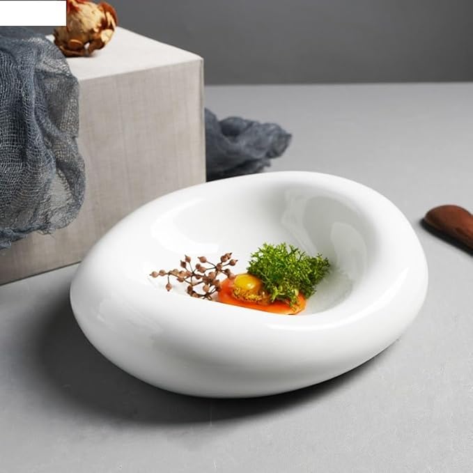 ULTRAWAVE Dinner Plate Ceramic Dinner Plates Cooking Dishes Simple Home Kitchen Solid Color Cutlery Pasta Plate Soup Basin Dessert Tray Dish Plates