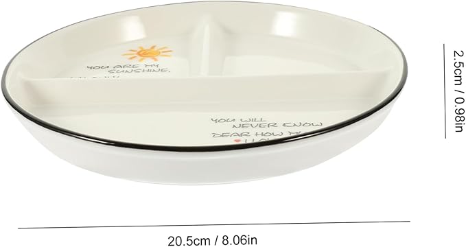 Ceramic Divided Serving Plate Sectioned Tableware for Snacks Desserts and Appetizers Elegant Design for Home Parties and Gatherings
