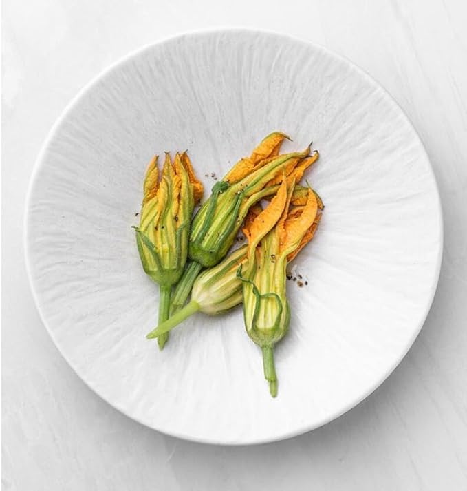 Kitchen Plates Creative White Deep Plate Hotel Restaurant Dinner Plate Household Table Setting Plate Simple Ceramic Tableware Dinner Plate Restaurant Plates(L-1PCS)