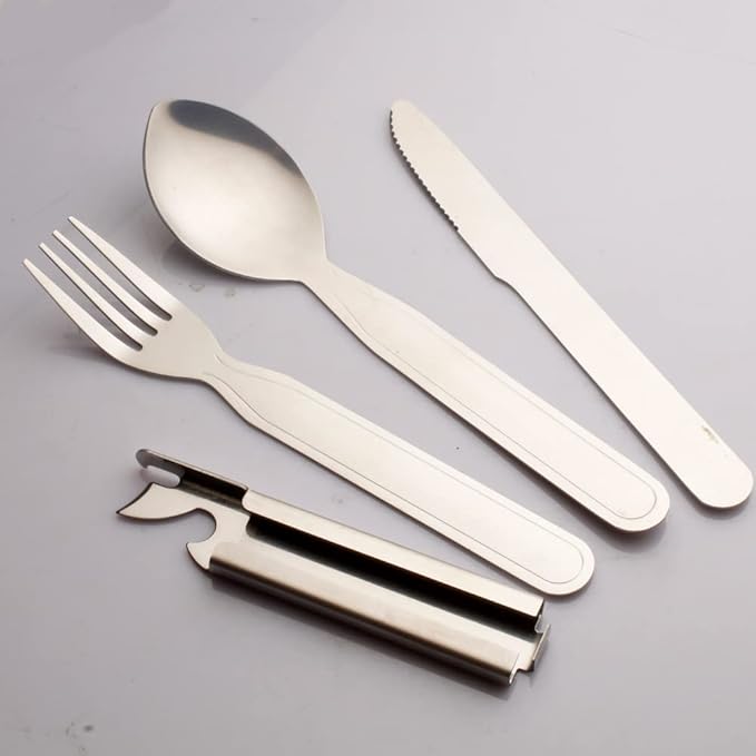2 Set Picnic Flatware Set, Cutlery Set Extra Strong Ultra Silverware Set, 3 Pieces Knife Fork Spoon Set for Home Use/Travel/Picnic/Camping Utensils Set 2 ggryr nr4ne4 (2 set)