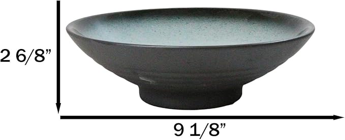 Ebros Gift Blue Sky Stars Artistic Seikai Porcelain Collection Dinnerware Serveware Kitchenware Set Asian Japanese Dining Restaurant Supply (Pack Of 4 Large Ramen Soup Dinner Bowl 36oz)