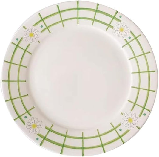 Plates Small Fresh and Simple White Ceramic Dinner Plate Western Food Plate Fruit Plate Salad Plate Dinner Plates