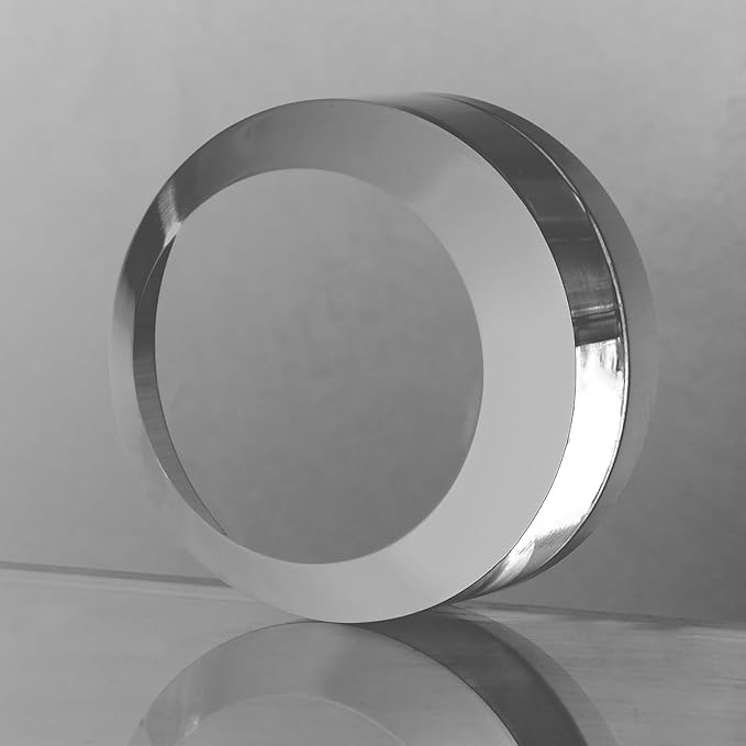 CiaoHER 2in Thickness Acrylic Disc Display Block Clear Polished Round Pedestal Stand Riser (5'' x 2'')