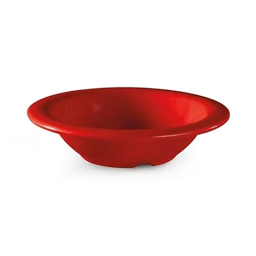 GET B-86-RSP Melamine Narrow Rim Fruit/Dessert Bowl, 8 Ounce, Red (Set of 12)