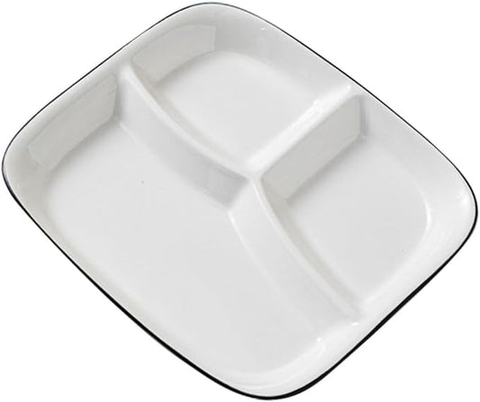 PRETYZOOM Ceramic Divided Dinnerware for Party Plates Meal Prep Containers Easy to Clean for Appetizers and Desserts