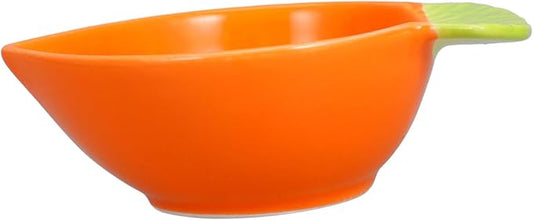 Carrot-shaped Ceramic Dipping Bowl for Sauces Oil and Condiments Creative Porcelain Appetizer Plate for Restaurant Settings Charming Design