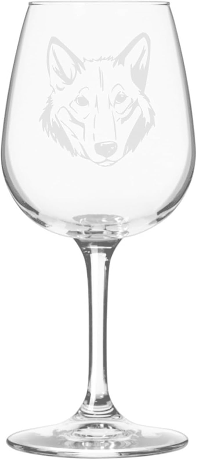 Kunming Wolfdog Dog Personalized Custom Themed Etched 12.75oz Wine Glass