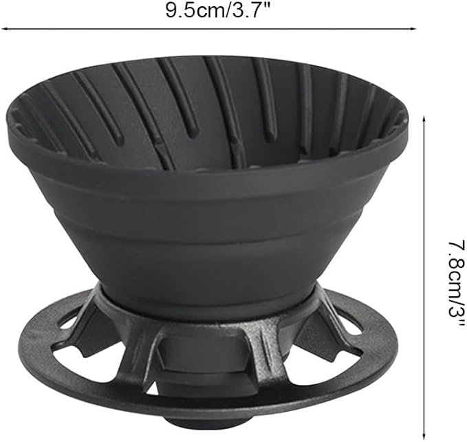 Collapsible Pour Over Coffee Dripper, Silicone Camping Coffee Filter for Travel Camping Office Home