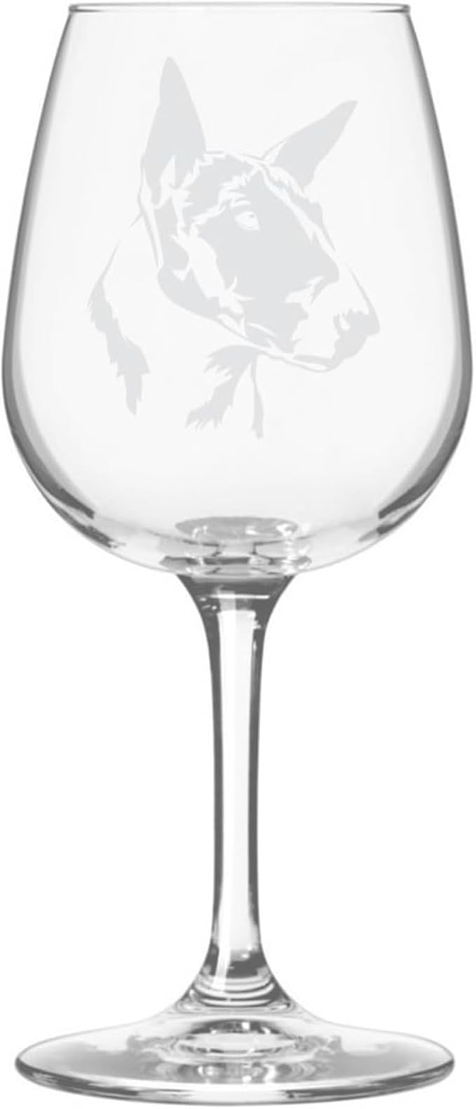 Etched Laser Art Bull Terrier Personalized Dog Themed Etched 12.75oz Wine Glass Custom Dog Breed Wine Glasses, Ideal for Pet Lovers, Unique Birthday Gift for Men & Women, Personalized Gift