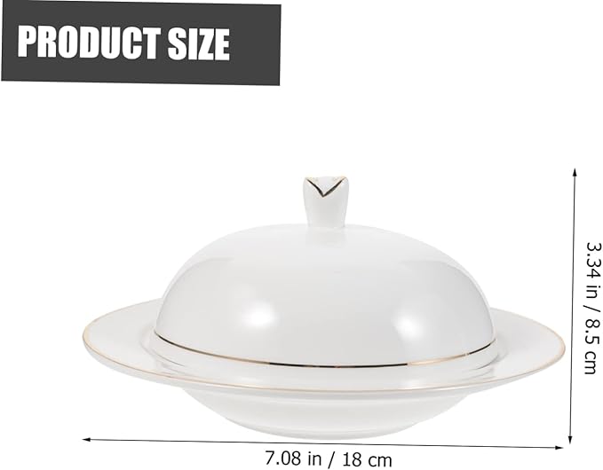 Ceramic Serving Plate with Dome Cover Elegant Decorative Dish for Steak Pasta and Appetizers for Weddings Gatherings and Daily Use