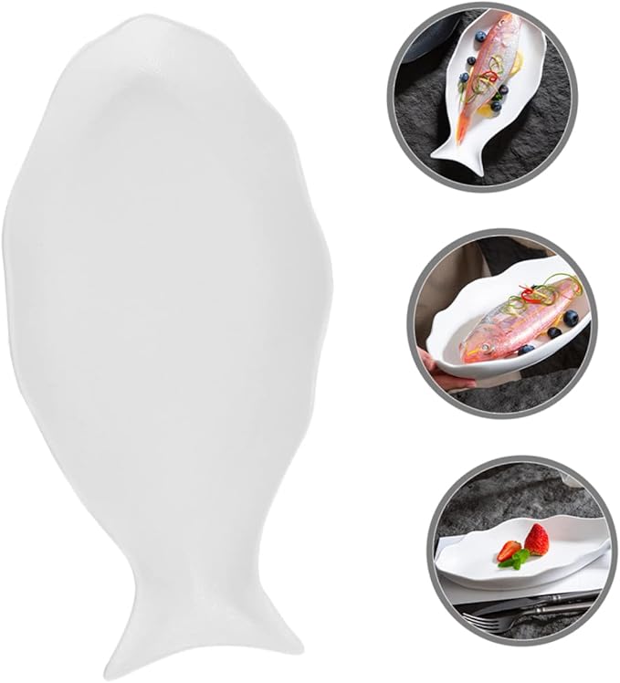 Unomor Ceramic Steamer and Roaster Plate Creative Shape Frosted Design for Home and Restaurant Decorative Appetizer Stand