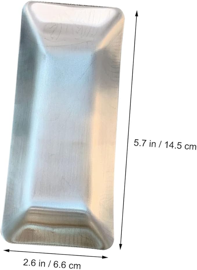 Cabilock Stainless Steel Plate Napkin Holder Diner Napkin Dish Silver Plate Trays for Hotel Bar