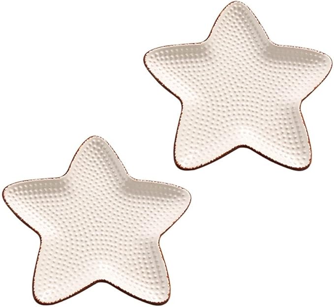 Dipping Bowls Set of 2 Sauce Dish Ocean Starfish Shell Fish Shape Ceramic Appetizer Plates Snack Fruit Sushi Dessert Jewelry Plates Dinnerware Trays Home Decora