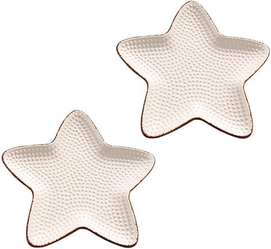 Dipping Bowls Set of 2 Sauce Dish Ocean Starfish Shell Fish Shape Ceramic Appetizer Plates Snack Fruit Sushi Dessert Jewelry Plates Dinnerware Trays Home Decora