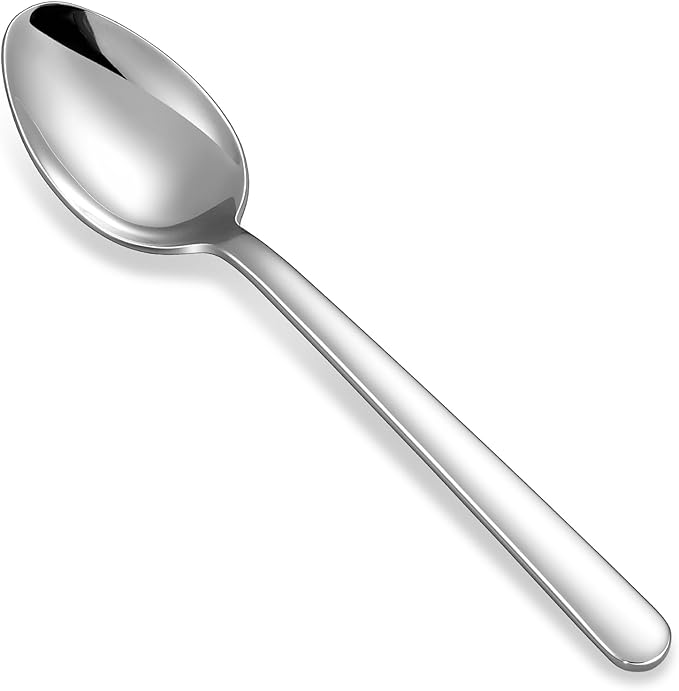 KEAWELL Premium Lucent 4-Piece 6.4 inch Spoon Set – 18/10 Stainless Steel Silverware with Mirror Polish, Dishwasher Safe for Table Setting and Entertaining (4, Teaspoons)