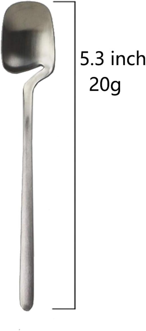 JASHII Honey Jam Spoon, Stainless Steel Mini Coffee Spoon, Teaspoon, 6-piece (Matte Silver)