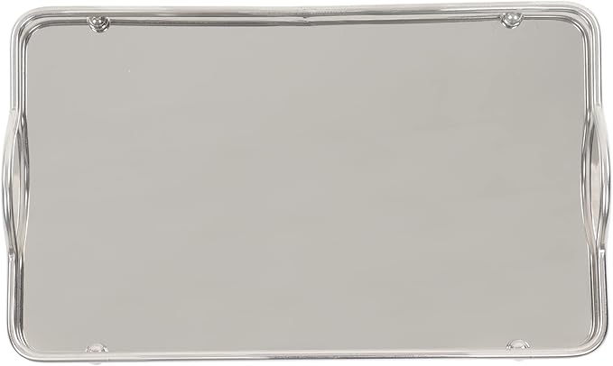 Pwshymi Large Rectangle Tray, Stainless Steel Large Serving Tray Home Living Room Commercial Dishes Tray for Coffee Water Cups Fruit Vajilla