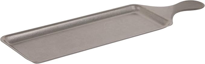 Creative Co-Op Stainless Steel Serving Tray with Handle, Brushed Pewter Finish