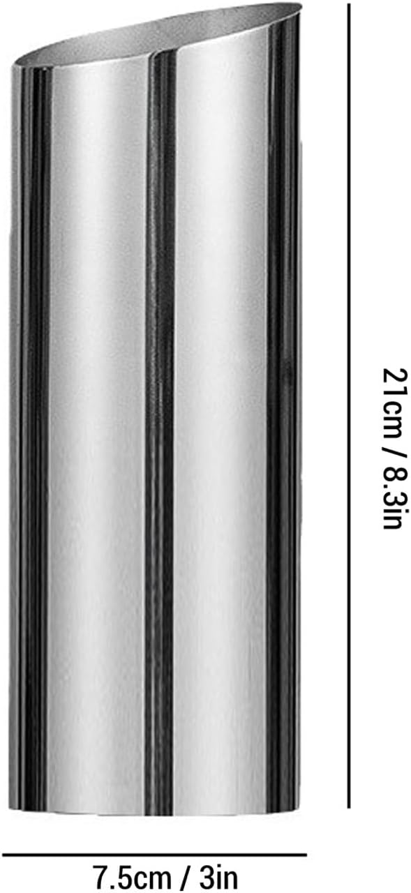 Small vases, mini Tulip vase Set, Silver Stainless Steel Slanted Rim Modern vases, Suitable for Tulips, Pampas Grass, Orchids, Roses