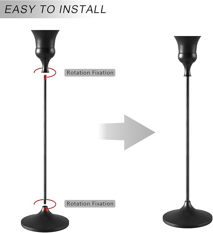 Candlestick Holders Black, 3 Packs Taper Candle Holder for Candlesticks, Candle Sticks Holder Decor for Home Decor