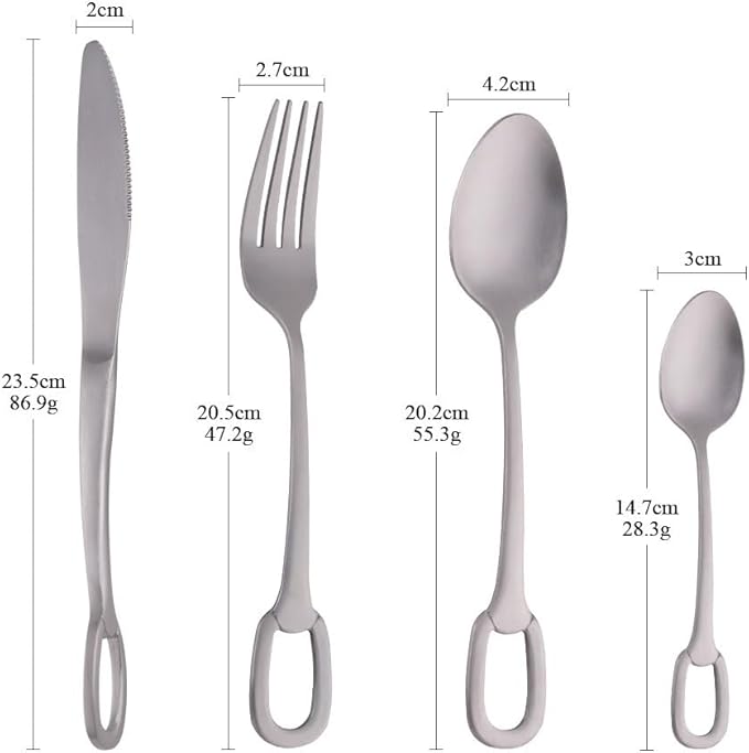 Stainless Steel Flatware serving set,Home Kitchen Eating Tableware Set,Dishwasher Safe,For Home Kitchen Restaurant Hote 4/16/24/32/40/48 Pieces Stainless Steel Set Dinner Knife And Fork Spoon Steak Kn