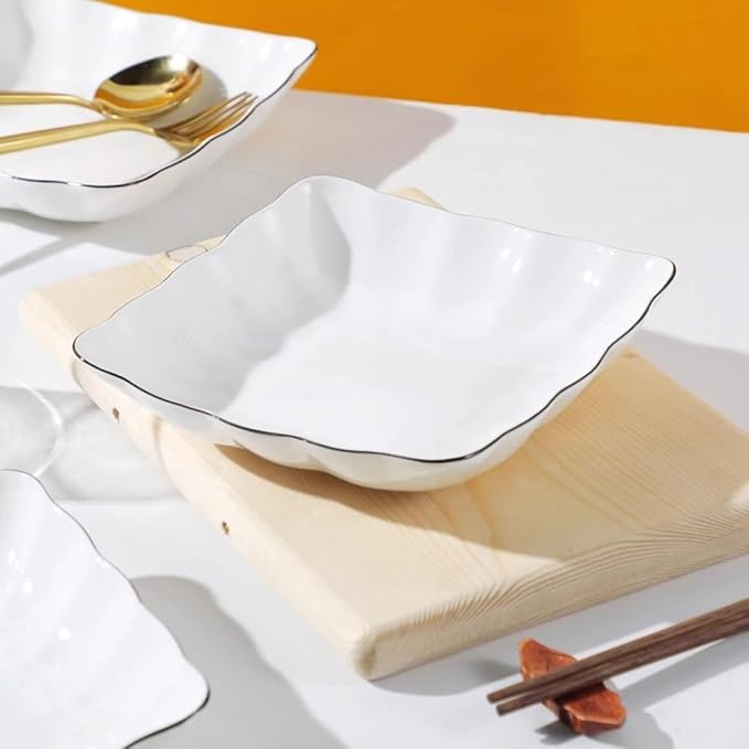 SONGCHAO Party Supplies Plate, dish, household ceramic plate, fruit plate, salad plate, Nordic home dining plate, cute dessert plate Party Plates