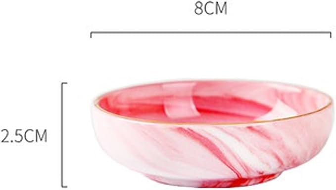 Appetizer Plate Ceramic Sauce Dish Pattern Round Fruit Seasoning Soy Vinegar Ketchup Sauce Bowl Pigments Plates Tableware Snack Plate Sauce Dipping Saucer Trays