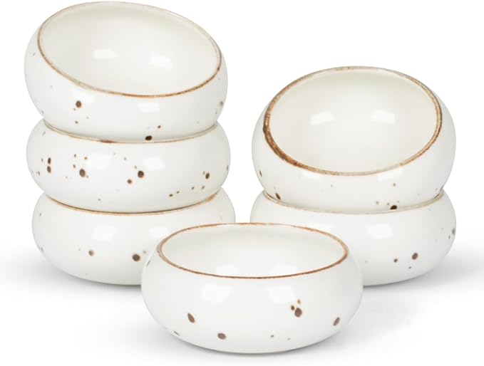 Small Hand Craft Dessert Bowls - 13.5 oz, Set of 6 - Microwave, Oven, Dishwasher Safe, Ice Cream, Soup, Snacks, Rice, Cereal, Chili, Side Dishes Dips, Ideal Gift - Classic Assorted Colors