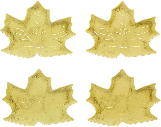 Set of 4 Appetizer Plates - Fall Leaves