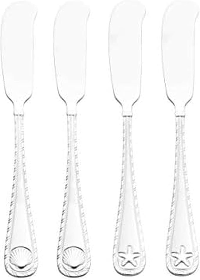 Towle Living Antigua Frost Spreaders, Set Of 4, Stainless Steel
