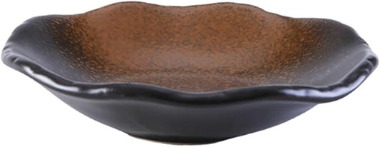 GUERNSEY Snack Bowls Retro Ceramic Plate Cold Vegetable Plate Suitable for Seaweed Kimchi Dessert Sauce Plate Dipping Sauce Plate Snack & Dip Bowls (Color : A, Size : Small)