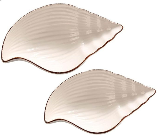 Dipping Bowls Set of 2 Sauce Dish Ocean Starfish Shell Fish Shape Ceramic Appetizer Plates Snack Fruit Sushi Dessert Jewelry Plates Dinnerware Trays Home Decora