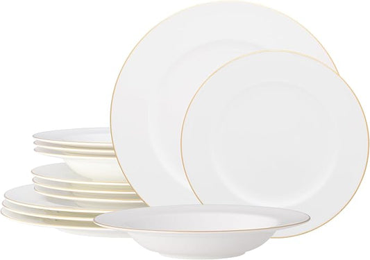 Noritake Accompanist 12-Piece Dinnerware Set, Service for 4