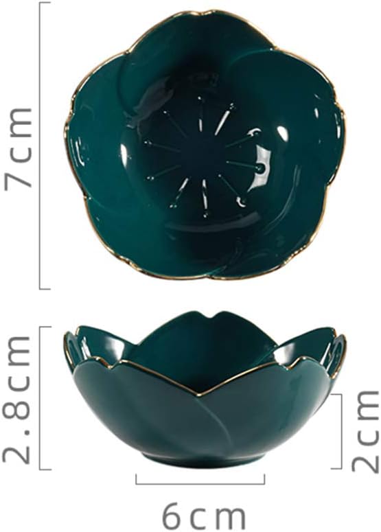 2pcs Ceramic Dip Bowls Sauce Dishes Seasoning Serving Bowl Sushi Soy Plate for Snack Sushi Fruit Appetizer Dessert-Green