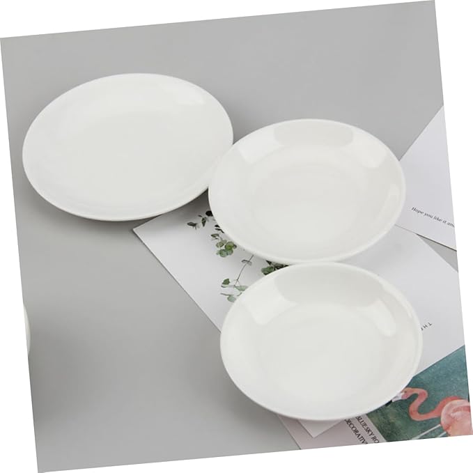 Cabilock 2Pcs White Ceramic Dipping Plate Condiment Dish for Appetizers and Sauces and Stable Design for Electric Oil Aromatherapy Warmers and Home Decor