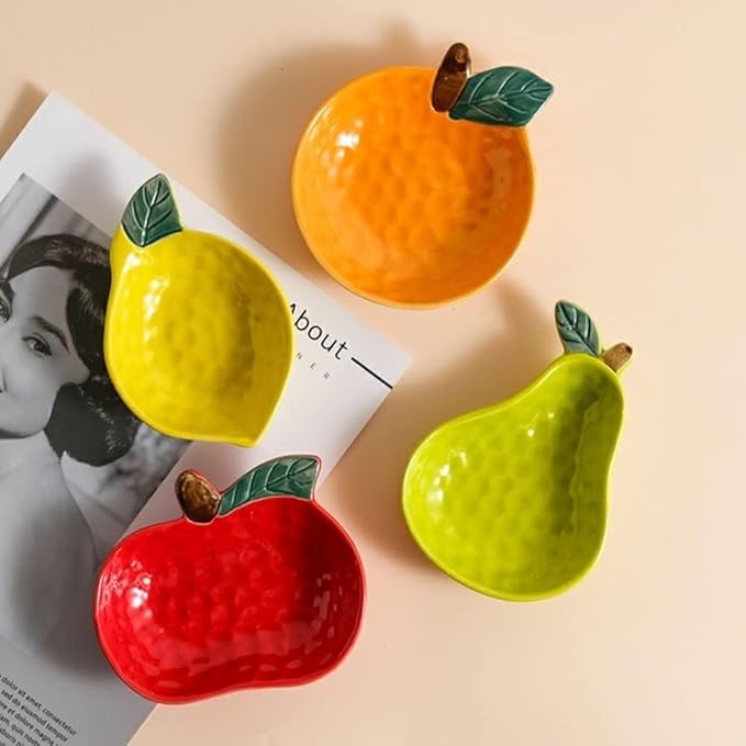 Ceramic Small Dishes Creative Fruit Lemon Appetizer Plate Dipping Sauce Sauce Plate Snacks Snacks Seasoning Dish,