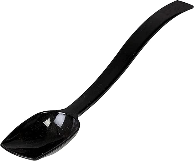 TrueCraftware- 3/4 oz Solid Buffet Serving Spoon 10" Polycarbonate Black Color Set of 12- Buffet Serving Utensils Scooping Serving Flatware Set for Catering Party Kitchen Banquet Restaurant