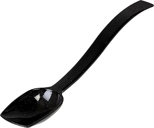 TrueCraftware- 3/4 oz Solid Buffet Serving Spoon 10" Polycarbonate Black Color Set of 12- Buffet Serving Utensils Scooping Serving Flatware Set for Catering Party Kitchen Banquet Restaurant