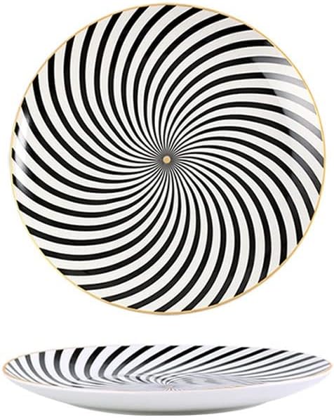 Kitchen Plates Dining Plate Ceramic Plate Sushi Plate Scratch-resistant Durable Porcelain Plate Soup Plate Ramen Bowl Restaurant Plates(B,Small)