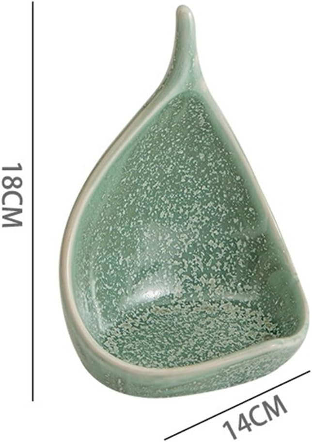 Appetizer Plates Hotel Cuisine Retro Ceramic Leaf Bowl Special-Shaped Bowl Snack Bowl Cold Dish Bowl Dish Plate Cheap Plates (D)