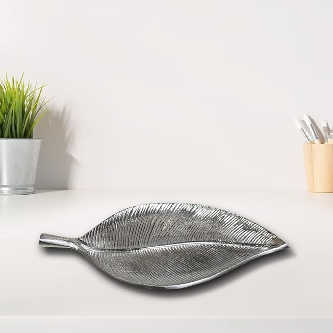 BBH Home's Handmade Silver Novelty Shaped Aluminium Tray 10.82 x 6.10 x 0.78 AMBBVK037AB2020