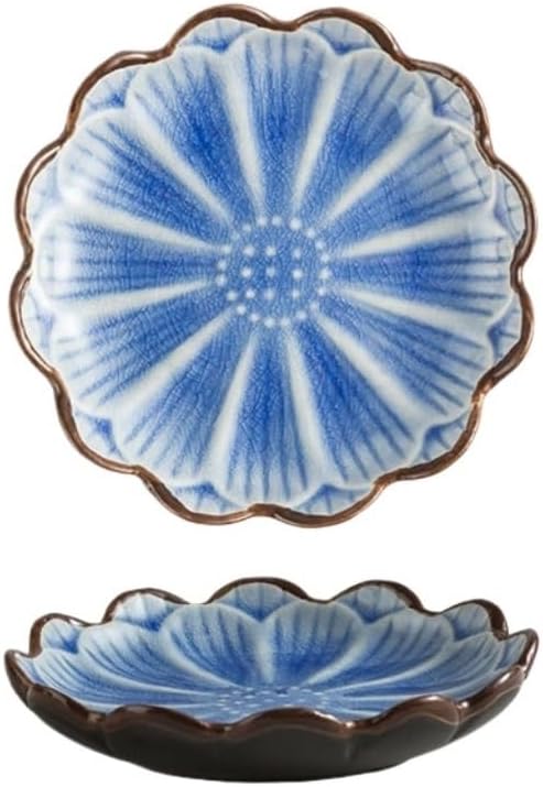Dessert Plate Snack Snack Dish Ceramic Soy Sauce Vinegar Dipping Dish Suitable for Snacks Appetizers Home Parties Restaurants Plates (C)