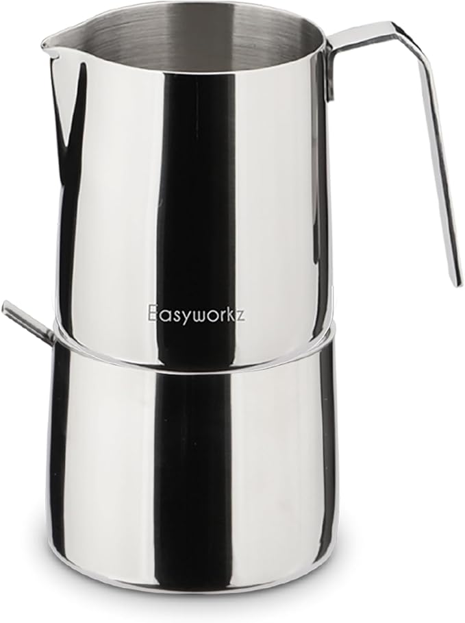 Easyworkz Stainless Steel 304 Creamer and Sugar Bowl with Spoon Coffee Serving Set Chrome