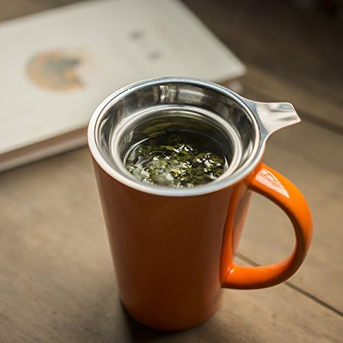 Extra Fine Mesh Tea Infuser Stainless Steel Tea Strainer for Loose Leaf Tea and Coffee, Tea Steeper with Large Capacity and Easy to Clean, Single Handle for Hanging on Teapots, Mugs, Cups