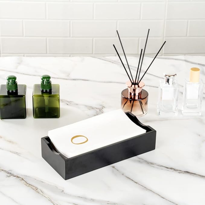 Luxenap 15.8 X 7.9 Inch Linen-Feel Guest Towels, 2000 Lettered Hand Towels - Gold Letter 'O', Sans Serif Font, White Paper Dinner Napkins, airlaid, For Restrooms And Tables