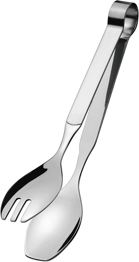 Amefa Stainless Steel Serving Set 3 Piece Salad Set: Small Serving Tong, Small Salad Serving Spoon, Small Salad Serving Fork