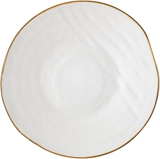 Dinner Plates Set Serving Plate Breakfast Plate Retro Cloth Pattern Large Plate Household Ceramic Plate Irregular Western Plate American Tableware Kitchen Salad Bowl